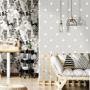 Noordwand behang friends coffee little stars donkergrijs en wit - afbeelding 1