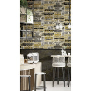 Noordwand behang friends coffee marble concrete zwart en bruin - afbeelding 1