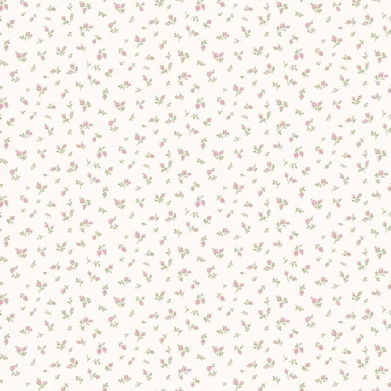 Noordwand noordwand behang blooming garden 6 little roses wit en roze
