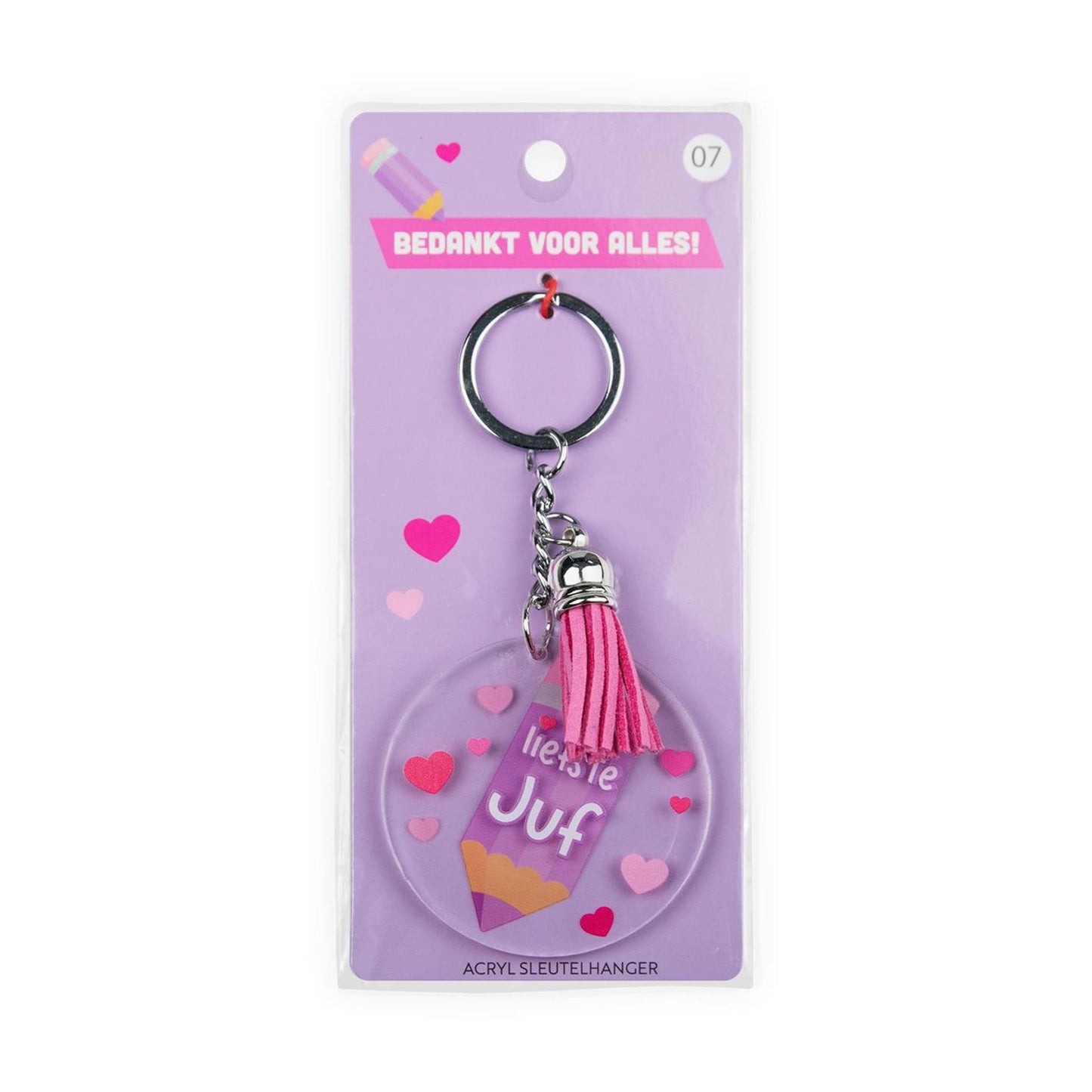 Paperdreams sleutelhanger- juf