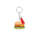 Paperdreams sleutelhanger- hamburger acryl 6,5x13,5cm