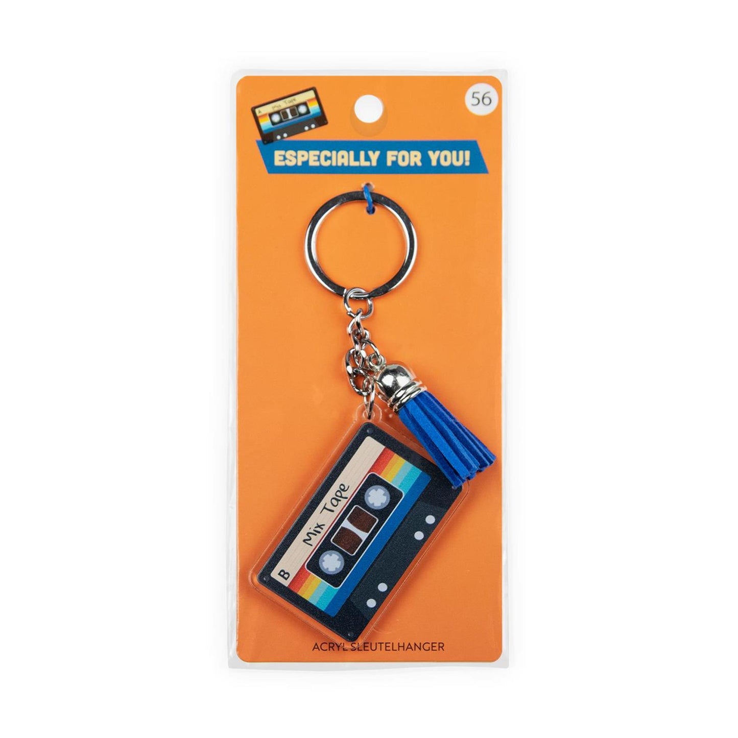 Paperdreams sleutelhanger- cassettebandje acryl 6,5x13,5cm