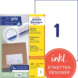 Etiketten avery 200 stuks wit