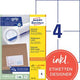 Merkloos sans marque universele etiketten avery universal wit 200 stuks