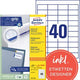 Merkloos sans marque huismerk avery 3657-200 universele etiket 48,5x25,4mm