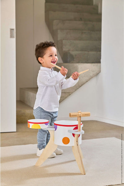 Janod - confetti - drumstel - voor kleine muzikanten