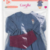 Corolle poppenjurk jeans met sjaal voor babypop 42cm - poppenkleding.