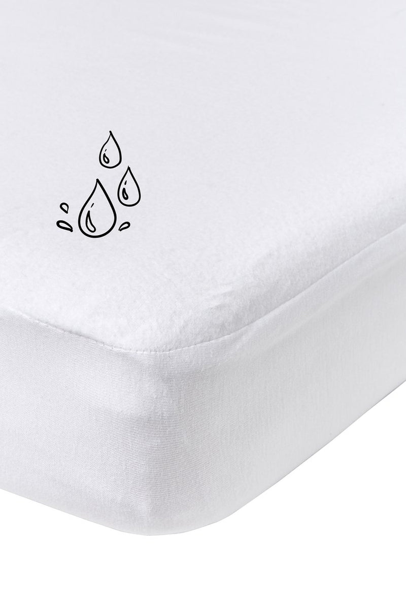 Meyco baby waterdicht hoeslaken ledikant - white - 60x120cm