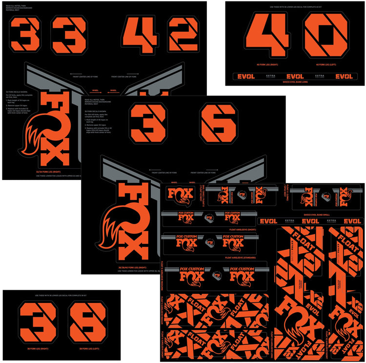 Fox racing shox custom fork and shox kit 2021 sticker set | root beer