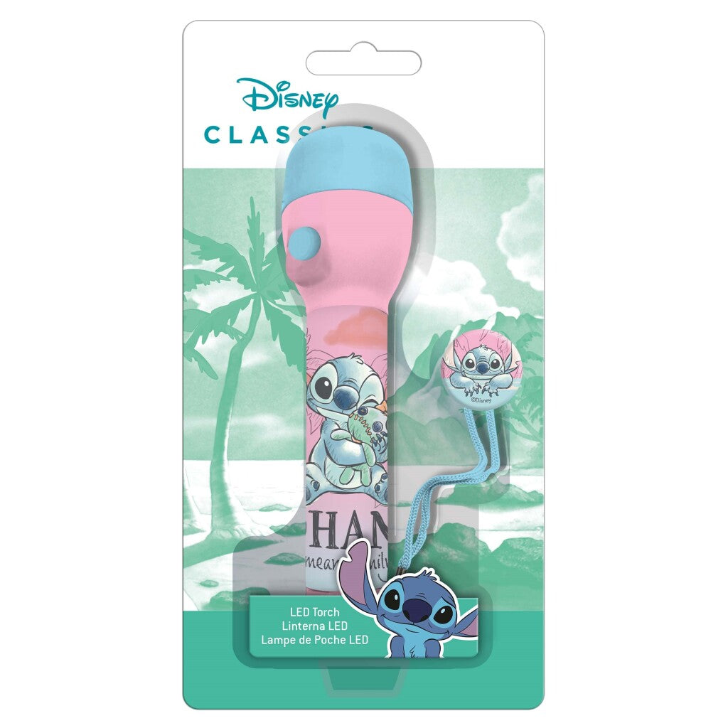 Disney Stitch Zaklamp 16 cm Blauw Roze