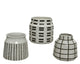 Decoris vaas porselein ø14-h15cm wit zwart