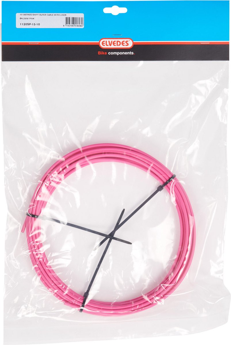 Elvedes buitenkabel 4.9mm (10m) roze 1125tef-15-10