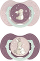 Difrax lovi fopspeen dynamisch - classy - 6 tot 18 maanden - roze beige - 2 stuks