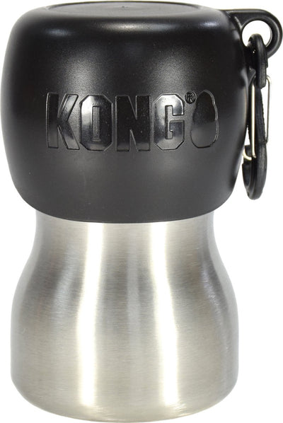 Kong h2o drinkfles rvs zwart - 280 ml