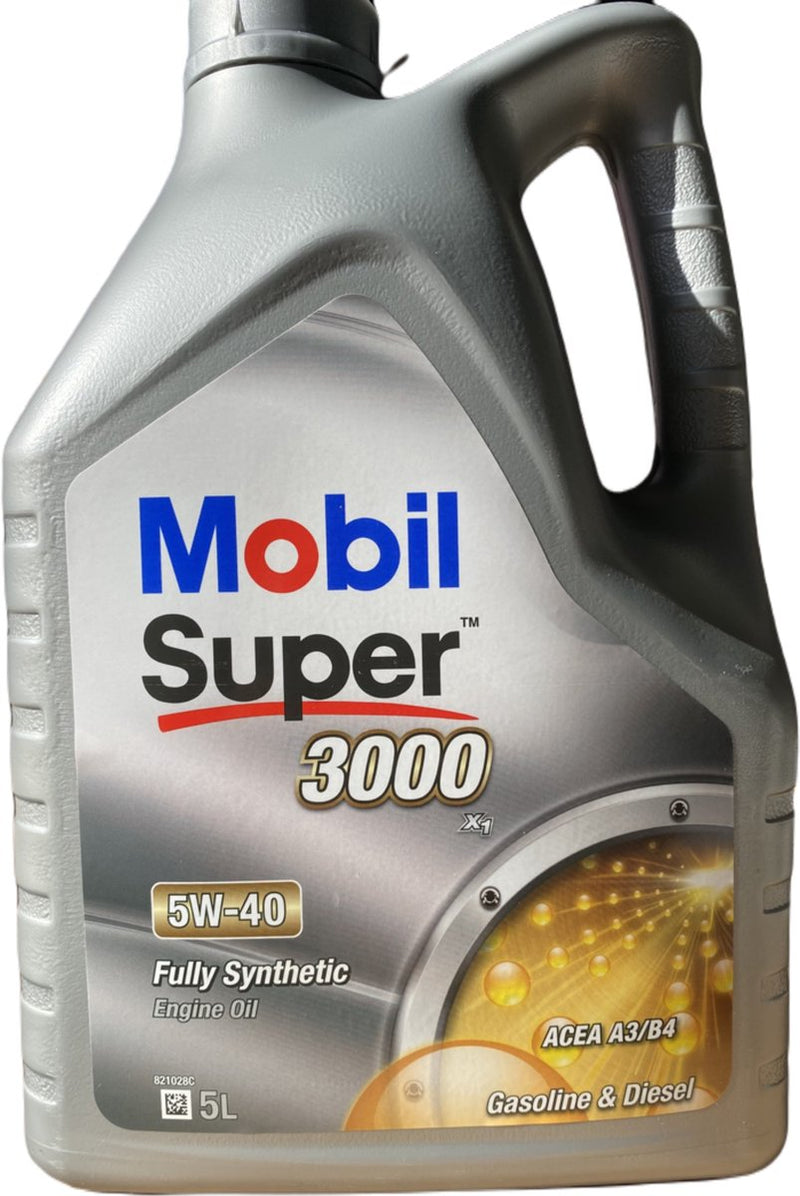 Mobil super 3000 x1 5w40 motorolie - 5 liter