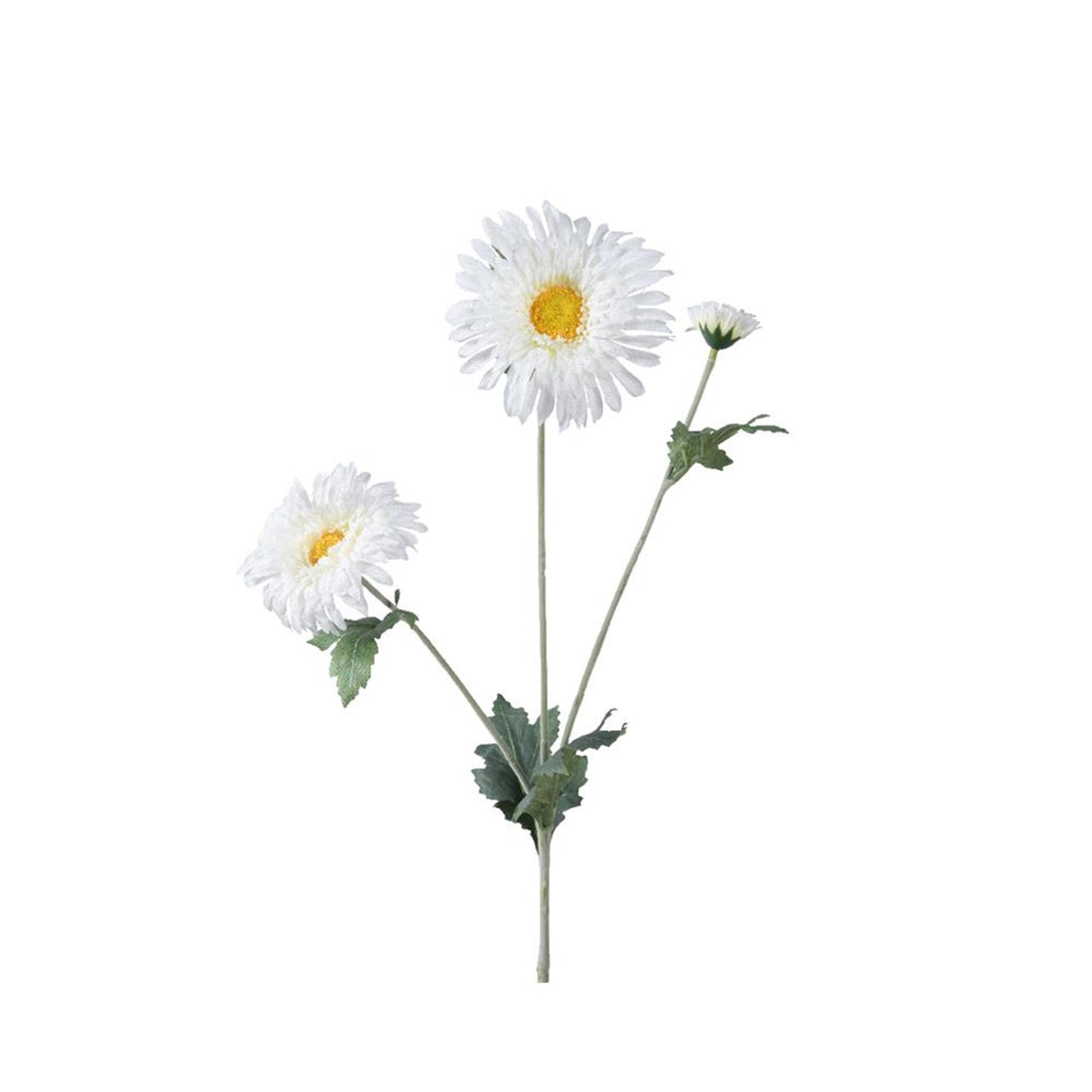 Decoris kunstbloem madeliefje3 bloemen 5x5x68cm wit