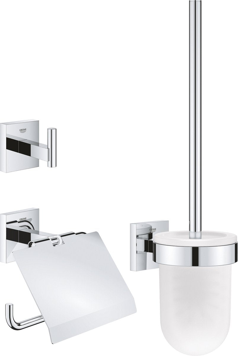 Grohe start cube accessoiresset 3-in-1 - chroom 41123000