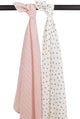 Meyco baby mini panther swaddle - 2-pack - hydrofiel - soft pink - 120x120cm