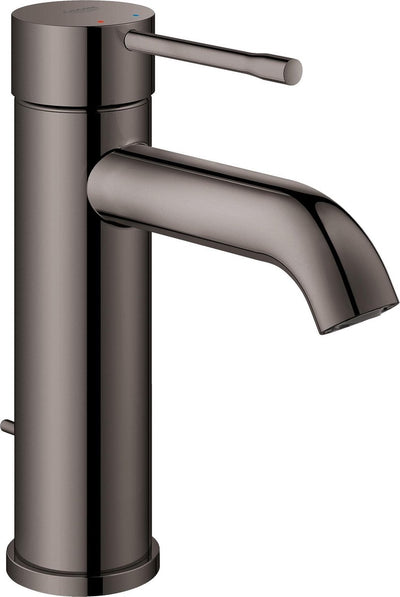 Grohe essence new wastafelkraan - lage uitloop - met trekwaste - hard graphite (antraciet glanzend) - 23589a01