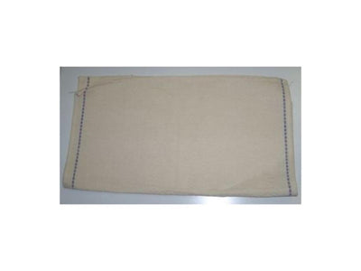 Schoteldoek ecru blauwe rand 10 stuks