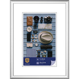 Henzo fotolijst napoli frame 10x15cm foto met passepartout 7x10cm zilver kunststof - afbeelding 1