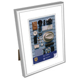 Henzo fotolijst napoli frame 10x15cm foto met passepartout 7x10cm zilver kunststof - afbeelding 2