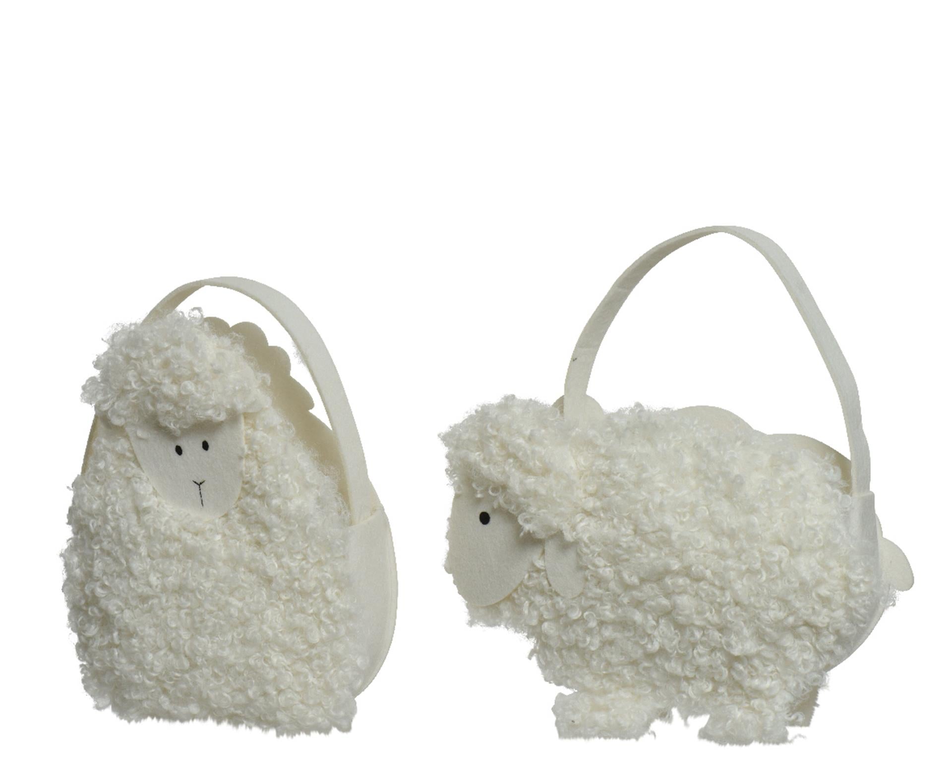 Decoris mand-tasje teddy schaap l7.5-w28-h28cm