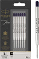 Parker balpenvullingen | medium punt (1,0 mm) | zwarte quinkflow-inkt | 6 stuks