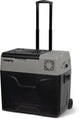 Steamy -e single zone elektrische compressor koelbox op wielen - 47 liter - 12v en 230v - voor auto en camping - grijs