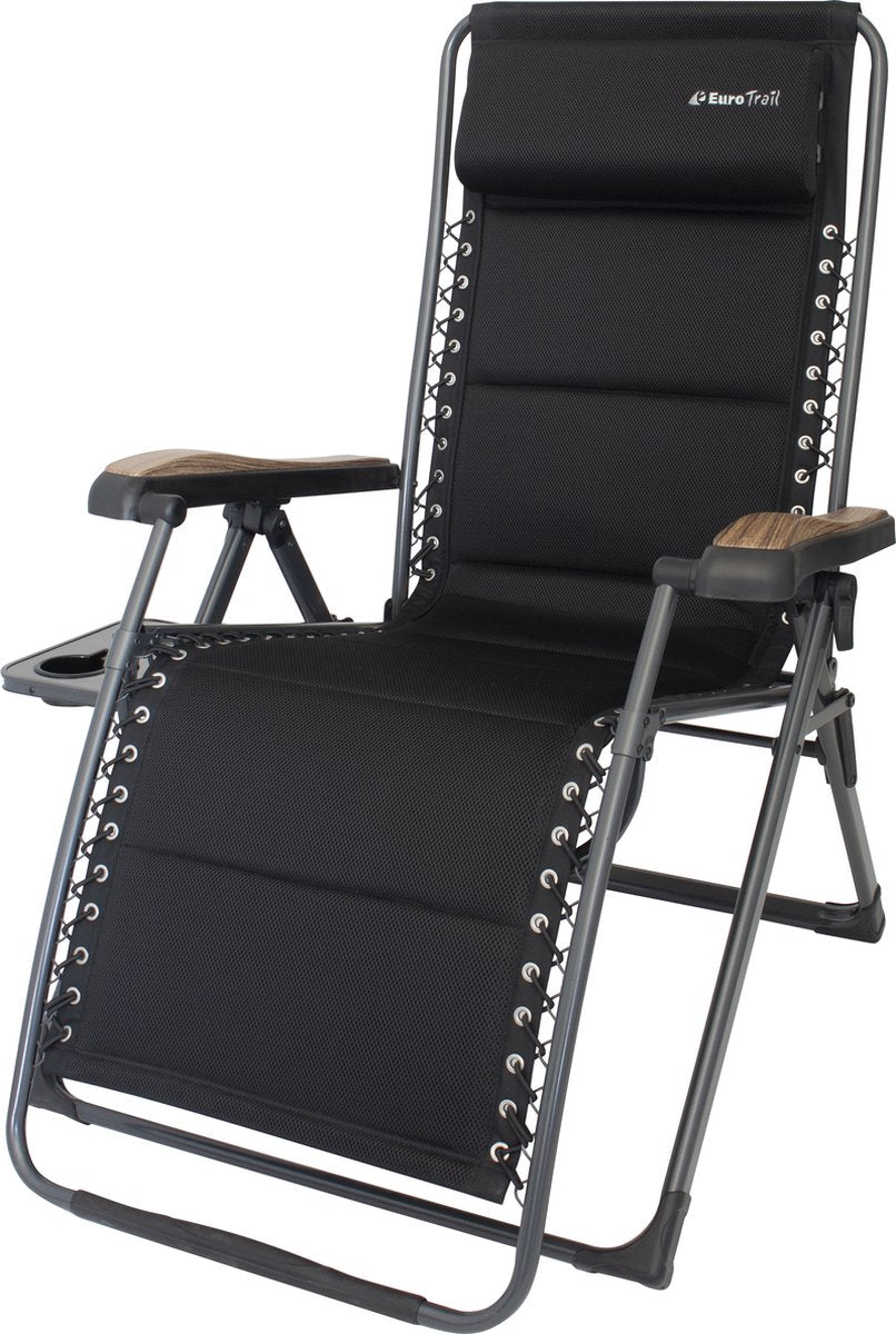 Eurotrail majestic relaxstoel - 3d mesh - zwart