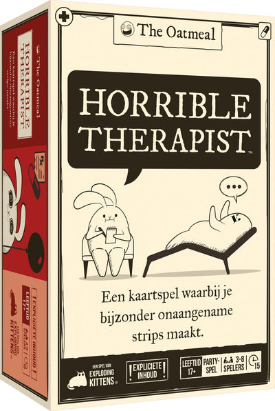 Exploding kittens horrible therapist – fout, grappig hilarisch partyspel voor volwassenen - nederlandstalig