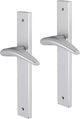 Impresso deurkruk - windsor - voor binnen - vierkant deurschild met schroeven - aluminium - 2 stuks