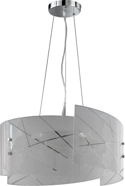 Trio sandrina - hanglamp - wit - excl. 3x e27 4 w - plafondbevestiging - in hoogte verstelbaar