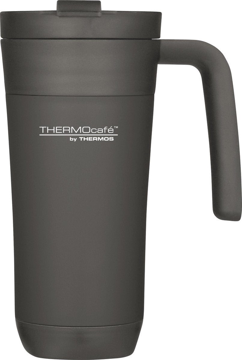 Thermos isoleerbeker - travel mug - 425 ml - zwart