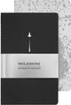 Moleskine nasa schrift large set van 2 - blanco - black