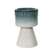 Decoris bloempot keramiek ø12x9.5cm blauw wit