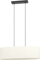Eglo febres hanglamp - e27 - 78 cm - zwart wit - teddy stof