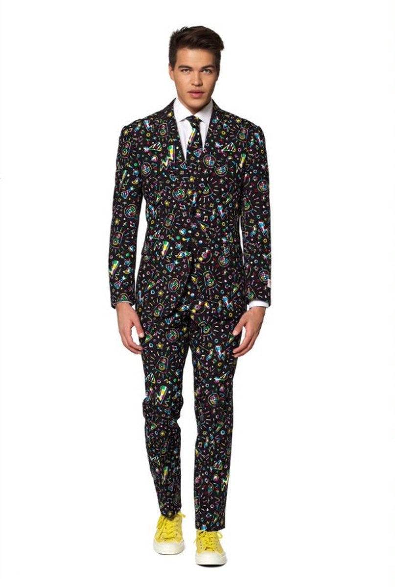 Opposuits disco dude - heren kostuum - disco pak - carnavalskleding - maat 50