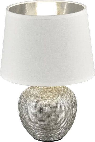 Rl live your light reality luxor - tafellamp - zilver - excl. 1x e14 28 w - snoerschakelaar