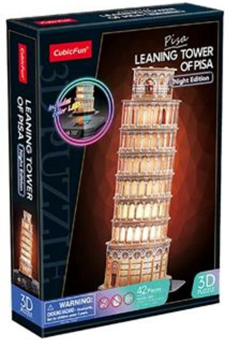 Cubic fun - 3d puzzel - toren van pisa met led verlichting