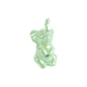 Countryfield aurora olifant beeld lichtgroen 10x7,7x20,5cm