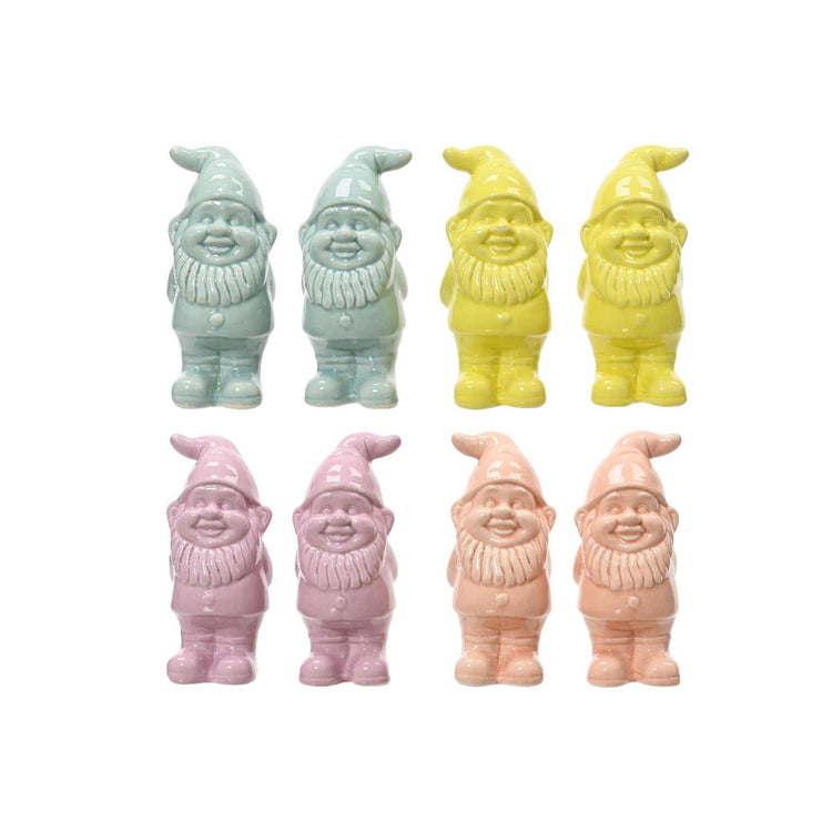 Decoris kabouter pastel keramiek 5x5x10,2cm