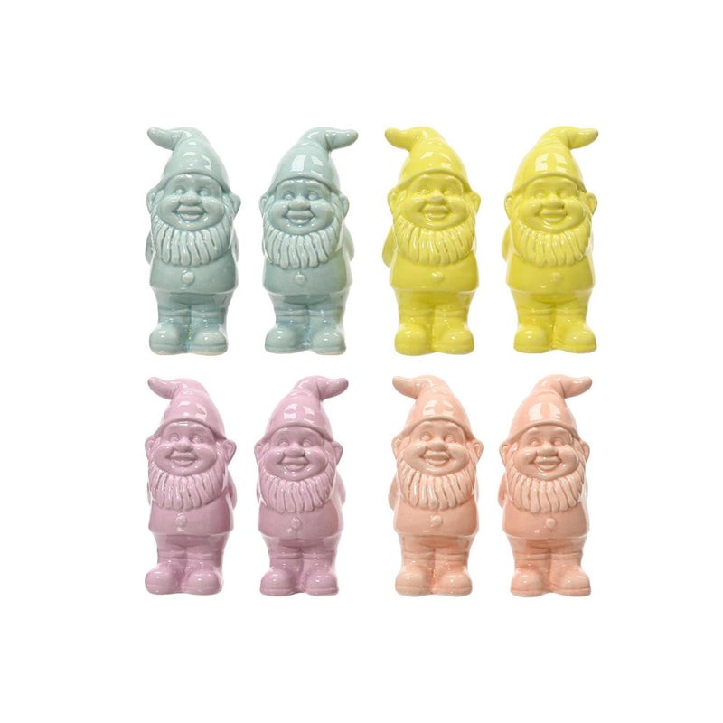 Decoris kabouter pastel keramiek 5x5x10,2cm