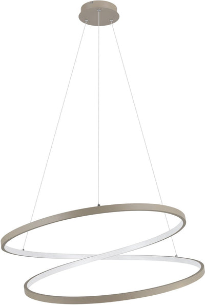 Eglo ruotale hanglamp - led - ø 70 cm - zandkleur beige wit