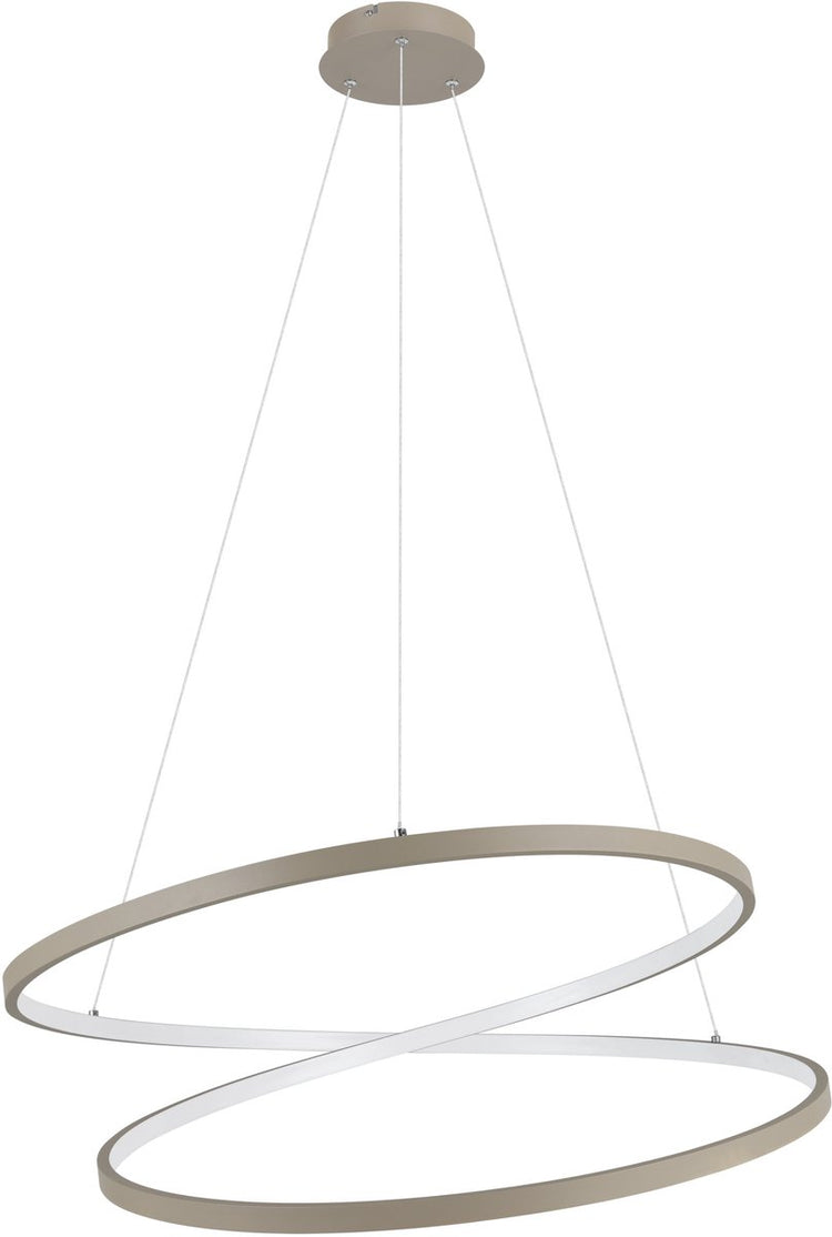 Eglo ruotale hanglamp - led - ø 70 cm - zandkleur beige wit