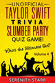 Ty unofficial taylor swift trivia slumber par quiz game volume 4