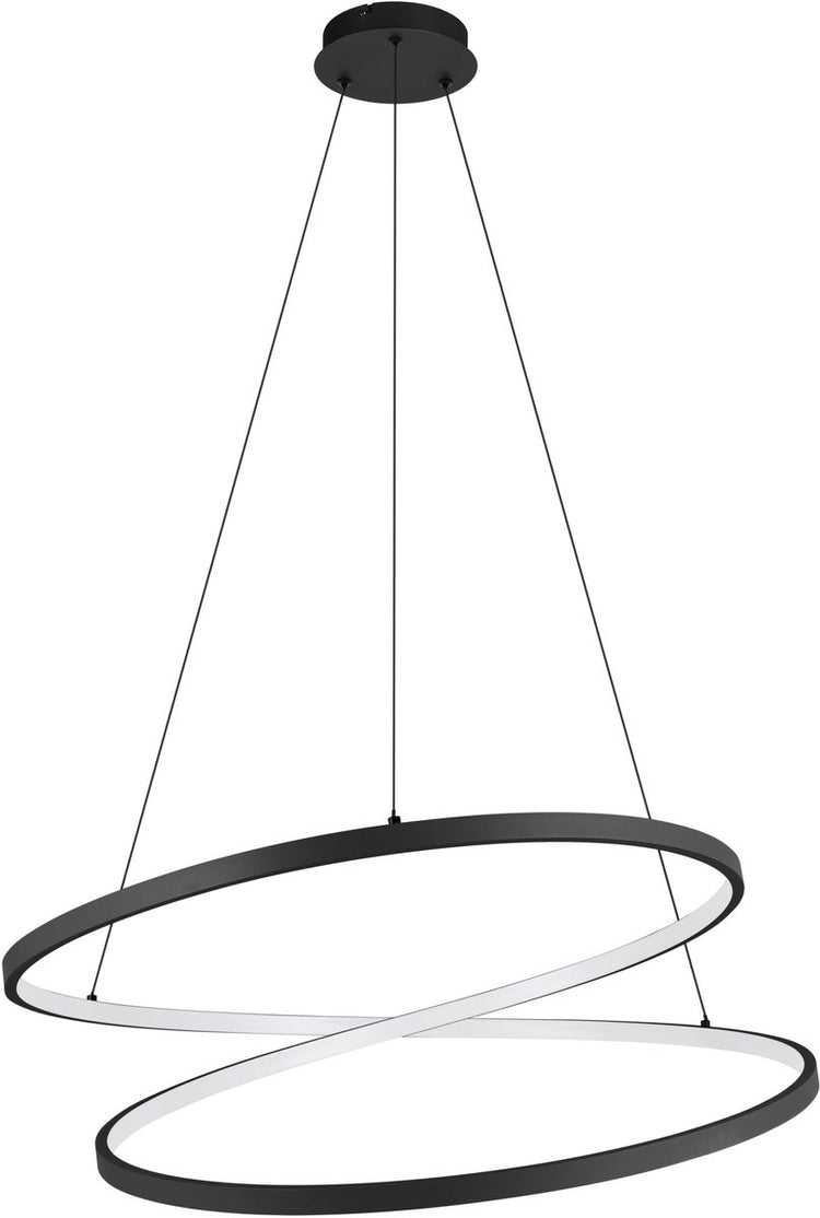 Eglo ruotale hanglamp - led - ø 70 cm - zwart wit