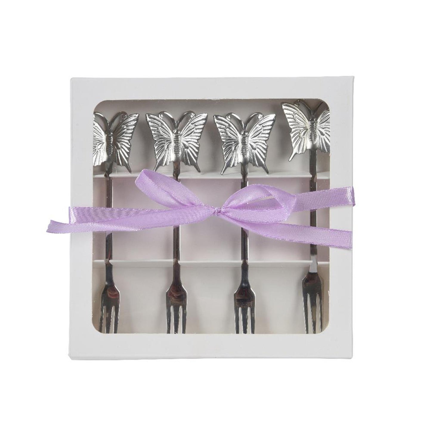 Decoris gebaksvorkset 4 delig rvs l15cm zilver