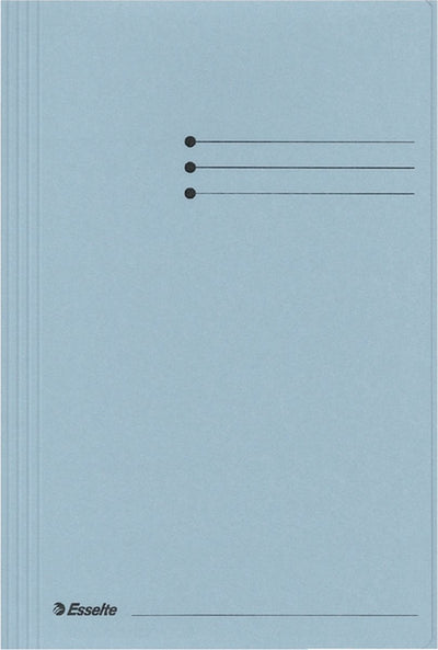 Esselte manilla 3-klepsmap - folio - 50 stuks - blauw
