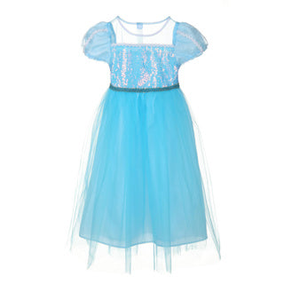 Prinsessenjurk blauw 110-116